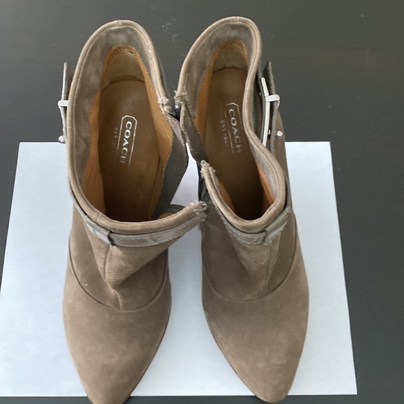 Coach - Suede Melody Wedge Booties - Picture 6 of 10